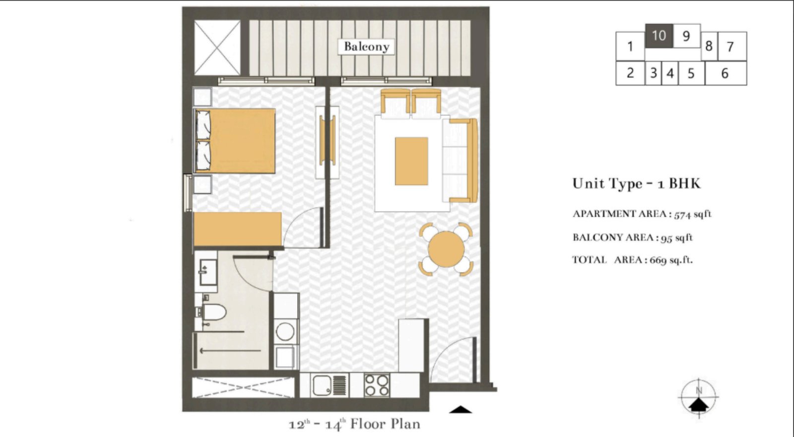 1 BHK Unit 9